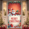 thumbnail image 3 of Festive Christmas Train Banner Holiday Decoration Snowy Scene with Santa for Winter Celebration Outdoor Decoration Holiday Party, 3 of 9