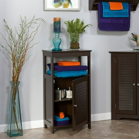 RiverRidge Home Ellsworth Single Door Floor Cabinet, Espresso