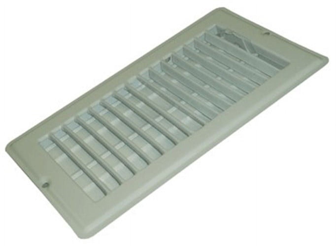 US Hardware Floor Register V-102WB - Adjustable Steel, White - 4 in x 8 in