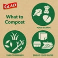 Glad 2.6 Gallon Small Kitchen Compost Bags, Lemon, 44 Bags