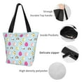 thumbnail image 4 of Salouo Happy Easter for Shoppers Tote for Women Foldable Handbags with Big Capacity Casual One-Shoulder Shopping Bag Hobo Bags Fit for Office/Shopping/Park, 4 of 6