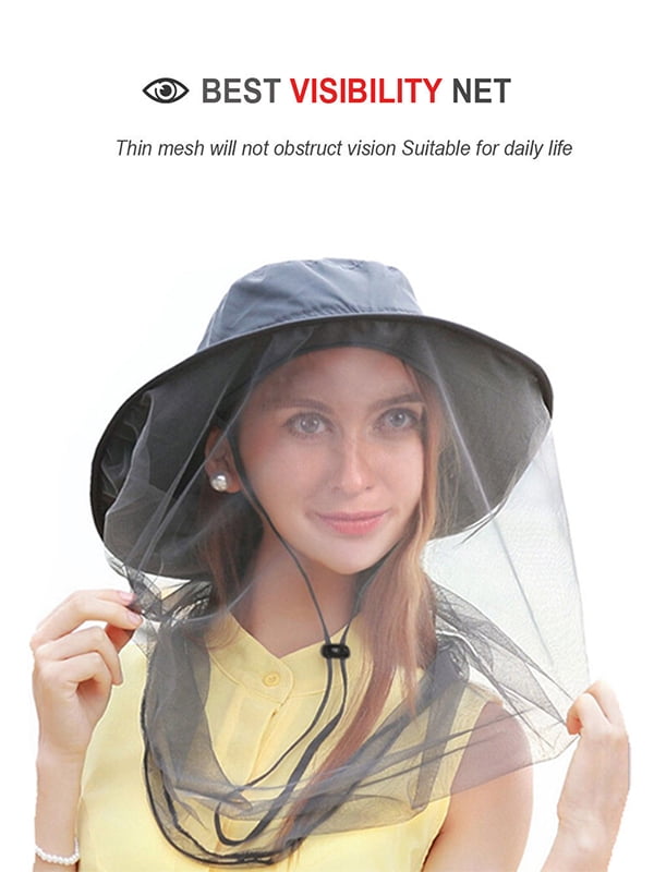Omonic pezzi Beekeeping Beekeeper anti-mosquito Bee Bug Insect Fly Mask Cap con Head net mesh Face Protection Outdoor Fishing Equipment 