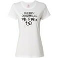 thumbnail image 3 of Inktastic Our First Christmas As Mr and Mrs Women's T-Shirt, 3 of 5