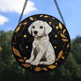 thumbnail image 2 of Couple Christmas Gift - Black White Gold Dogs Lost Pet Comfort Christmas Stained Glass Hanging Ornament - Evergreen Holiday Tree Decoration, Gift for Family & Friends, 2 of 3