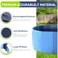 thumbnail image 4 of Dog Pool, Foldable Pet Swimming Pool with 6mm High-Strength PP Board, Hard Plastic Collapsible Doggy Pools for Small Dogs Kitty Duck, Non-Slip Doggie Bathtub Quick to Set Up and Drainage Hole, 63.2", 4 of 8