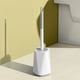 thumbnail image 1 of Juego de cepillo y soporte para inodoro | Herramienta de limpieza para baño con base gruesa y cerdas resistentes | Mango de 27 cm de largo para una limpieza de 360 grados | Gris, verde o naranja, 1 of 6