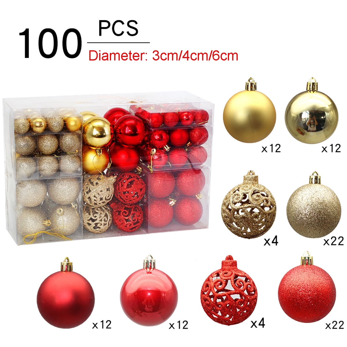 Inge Glas Christmas Baubles Heart Mini 8 PCS Ox Blood Glass 4cm Christmas Tree Decorations 
