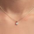 thumbnail image 2 of Lab Grown Diamond Pendant Necklace | IGI Certified 1.5 Carat 6 Prong Solitaire Diamond Pendant Necklace With Chain | F-G Color, VS1-VS2 Clarity | 14K Yellow Gold | Friendly Diamonds, 2 of 5