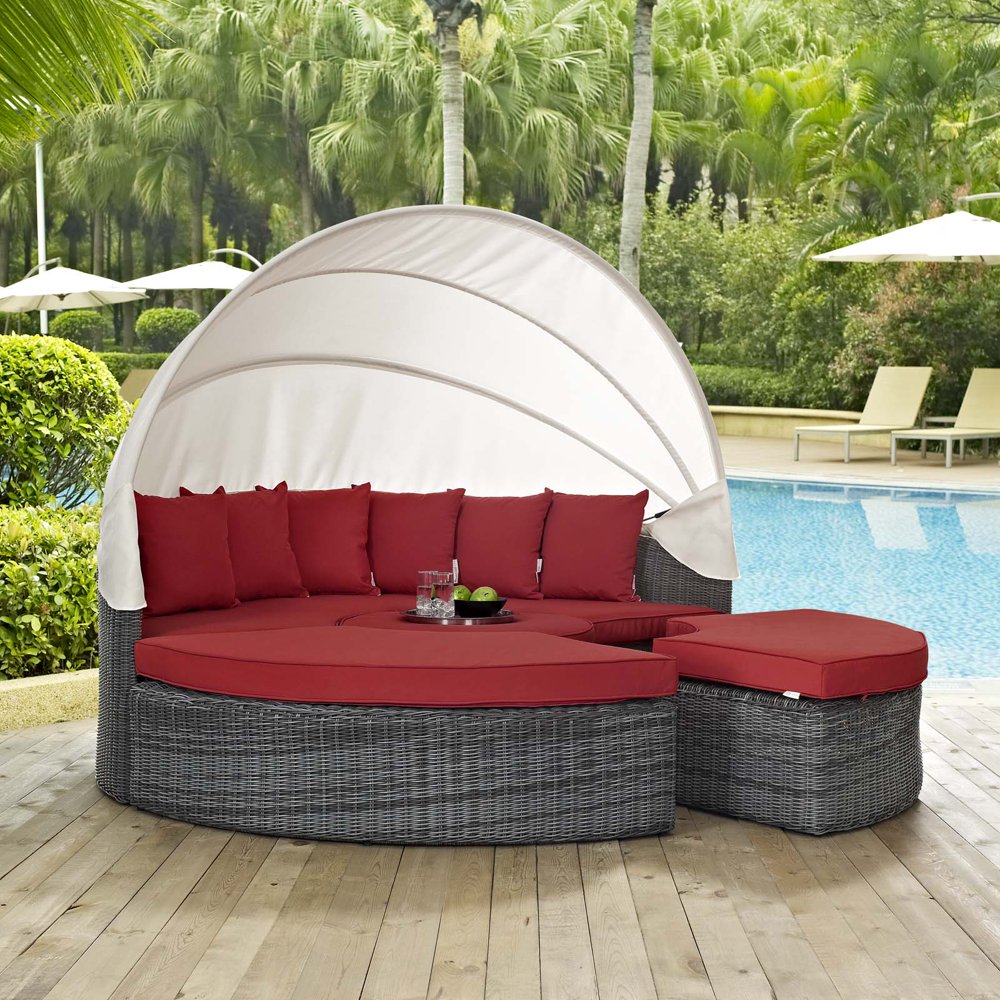 Modway Summon Canopy Outdoor Patio Sunbrella® Daybed, Multiple Colors