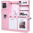 thumbnail image 1 of Lil' Jumbl Kitchen Set for Kids, Pretend Wooden Kitchen Playset, Realistic Sound, Pots & Pan, 1 of 9