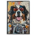 thumbnail image 2 of Bernese Mountain Dog Poster Riding A Motorcycle - Bernese Mountain Dog Canvas Wall Art For Bedroom Decor - Wall Art Bedroom Aesthetic - Best Friend Birthday Gifts, 2 of 6