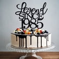thumbnail image 3 of Migeaks Legend Since 1985 Decoración Para Tarta De 39 Cumpleaños, Decoración Para Tarta De Feliz Cumpleaños, Hombres Y Mujeres Animan A 39 Años, Decoración Para Tarta Hecha A Mano Con Purpurina Negra, 3 of 5