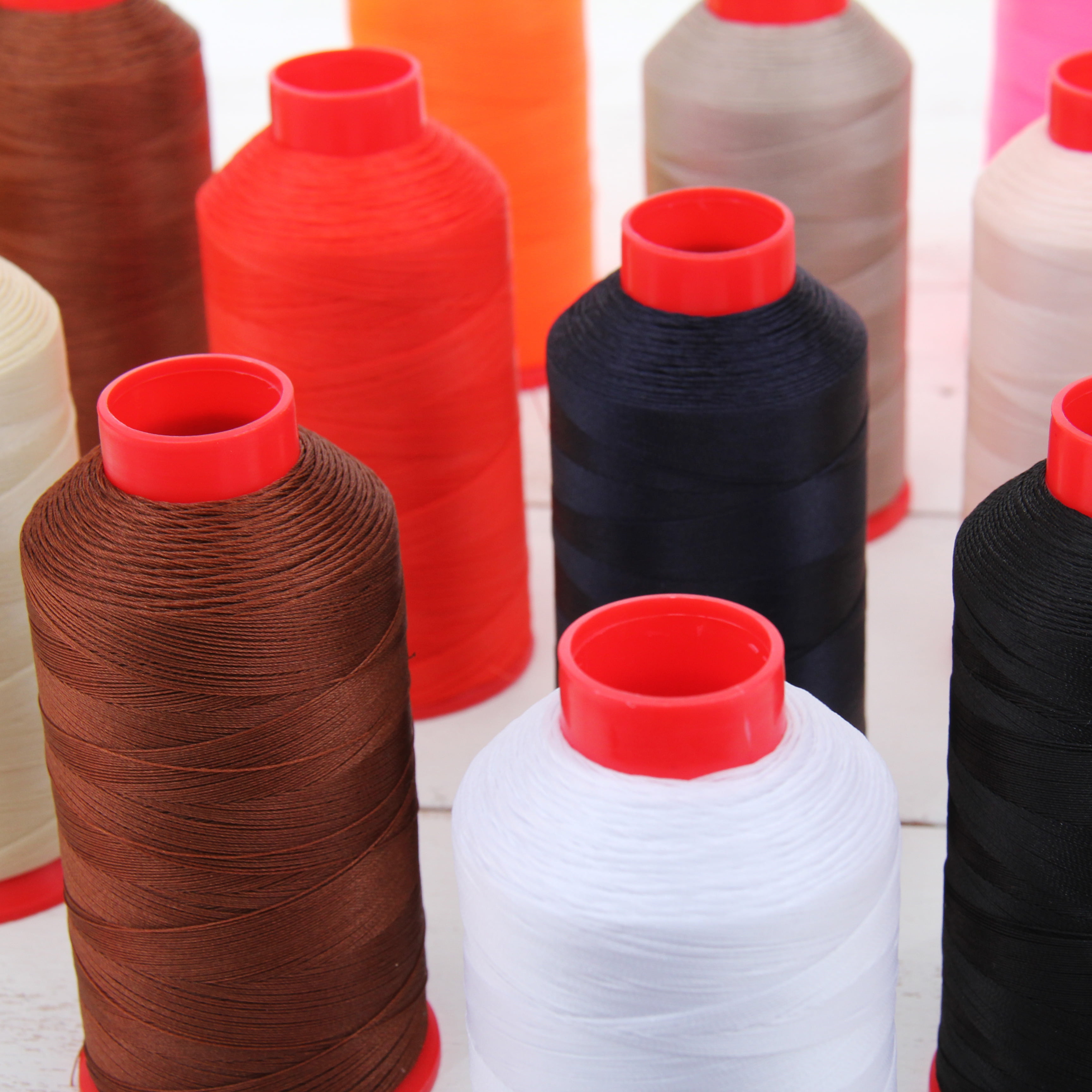 NEON Coral Nylon Thread NEON Colors Bonded #69 Upholstery Canvas Leather 1650YD Cones TEX70-6 Colors