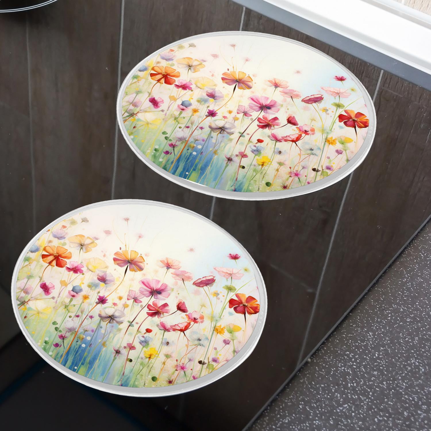 Decorative Stove Burner Covers 4 Pcs Decorative Electric Stove Burner Covers 8Inch And 10Inch ,Happy Pug Dog drawing