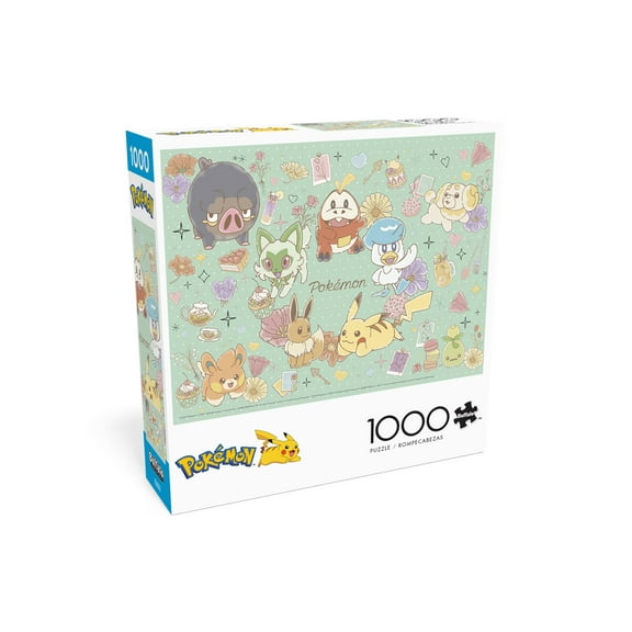 Buffalo Games Pokemon Flower Cafe 1000-Piece 26.75 x 19.75-inch Interlocking Jigsaw Puzzle for Adults Ages 14