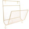 thumbnail image 1 of Wall Hanging Magazine Rack Sturdy Iron Art Book Shelf European Style Decorative Document Holder, 1 of 9