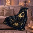 thumbnail image 6 of Celestial Moon Phase Hands Mystical Boho-Ornamental, Peaceful Celestial Art Scene, Warm Flannel Blanket for Sunroom and Reading Nook, Celestial Art Lovers Housewarming Gift, Celestial Home Decor, 6 of 9
