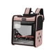 thumbnail image 1 of Bolsa transportadora para pájaros, jaula de viaje para mascotas con percha de pie, mochila ligera, fácil limpieza, bandeja deslizante, bolsa de viaje rosa, 1 of 9