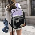 thumbnail image 6 of Ttyddzy Clear Backpack Heavy Duty PVC Transparent Backpack for College Workplace, Purple-hearts, 6 of 7