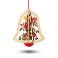 thumbnail image 2 of 6PCS Christmas Xmas Trees Santa Claus Snowman Wooden Ornaments Hanging Decorations Ornament for Home Wall Bottle, 2 of 10