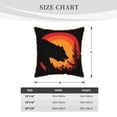 thumbnail image 4 of ZNDUO Throw Pillow, 18"x18" Bed Pillow and Couch Pillows - Indoor Decorative Pillows，Sunset Bear Forest Silhouette Throw Pillow, 4 of 8