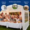 thumbnail image 3 of Toldo con Carpa 3x3 Metros Bluelander, Paredes con Ventanas Laterales e Impermeable, 3 of 5