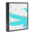 thumbnail image 2 of Stupell Industries Contemporary Electric Blue Crocodile Black Framed Giclee Art, 24 x 24, by Carla Daly, 2 of 8