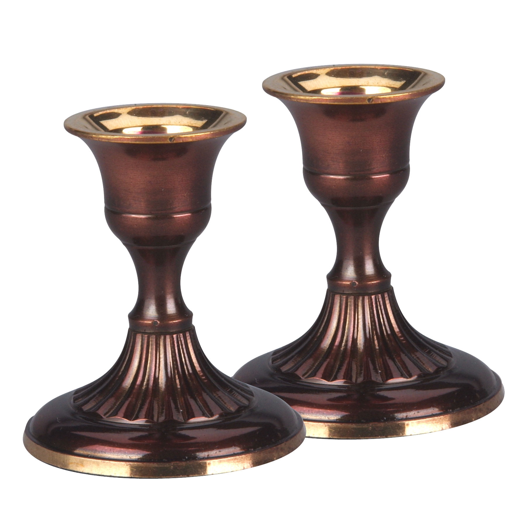 Decorative Copper Finish Holiday/Sabbath Candle Sticks CH1041