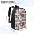 thumbnail image 2 of Uemuo Patchwork In Country Style Printed Durable 17-inch Student Backpack - Lightweight, Waterproof, Adjustable Straps, Ideal for School, Work, Travel, 2 of 5