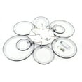 thumbnail image 6 of Fichiouy Modern LED Ceiling Lights Acrylic 8 Circle Ring Chandelier Lamp Fixture Dimming 3 Colors with Remote Control Black 150W, 6 of 8