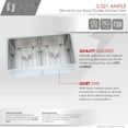 thumbnail image 2 of Stylish Undermount 32" Stainless Steel Double Bowl 50/50 Kitchen Sink with Grids & Strainers S-321XG, 2 of 11