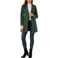 thumbnail image 2 of INSPIRE CHIC Women's Cute Turn Down Collar Single Breasted Long Belted Trenchcoat, 2 of 6