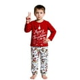 thumbnail image 4 of KHONTS Family Christmas Pajamas Matching Sets Long Sleeve Top and Pants Festive Xmas Outfits Soft Sleepwear with Pets Kids 120, 4 of 4