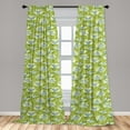 thumbnail image 5 of Ambesonne Hummingbirds Curtains, Garden Hummingbird, Pair of 28"x63", Lime Green Blue Cream, 5 of 5