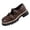 Fashion Shoes - Brown, variant on Women's Loafers & Slip-Ons Elegant Closed Round Toe Mary Jane Shoes Brogue Details Glossy Patent Leather Pumps Casual Breathable Footwear for Daily & Formal Wear