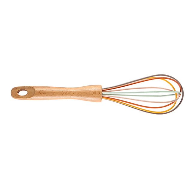Naiovety Batidor de silicona batidor de huevos Manual mango de batidora de crema de de mano herramienta de cocina para hornear Cocina y Comedor 10 pulgadas Naiovety HA003330-02
