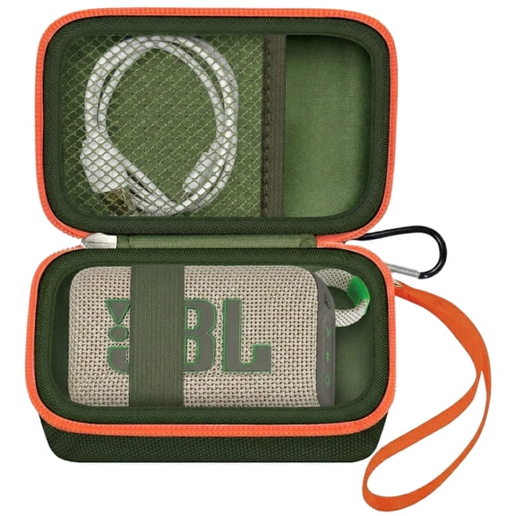 Carrying Case Compatible with JBL Go 4 - Portable Bluetooth Speaker Box Pro Sound, Also for Go 3/Go3 Eco/Go2 Waterproof Mini Wireless Speakers - Case Only (Green)
