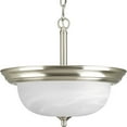 thumbnail image 2 of Progress Lighting, Melon Collection, 2-Light Semi-Flush Mount, Brushed Nickel, Dome Shaped Glass, 2 of 10