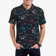 thumbnail image 2 of Balery Joystick Gamepad Printed Men’s Short Sleeve Polo Shirt, Midweight Men's Shirt,Golf Polo shirts -Large, 2 of 8