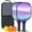 Black-1, variant on Pickleball Paddles Set Of 2, Fiberglass Surface, Fluid Smoke Aurora Art Style, 4 Balls & Bag