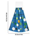 thumbnail image 6 of Yayeee Kitchen Hanging Hand Towels Set of 2 with Loop Bathroom Absorbent Tie Towel, Blue Abstract, 6 of 7