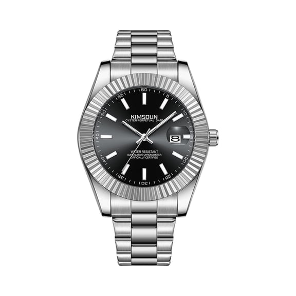 Resicozy Menβs Wrist Watch Stainless Steel Business Wristwatch with Date Waterproof Classic Casual Watch F One Size