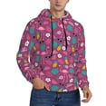 thumbnail image 2 of Wukai Summer Flamingo Print Men Hoodies Fleece Sweatshirts Long Sleeve Sweaters Pullover Fall Outfits Winter Clothes-4X-Large, 2 of 7