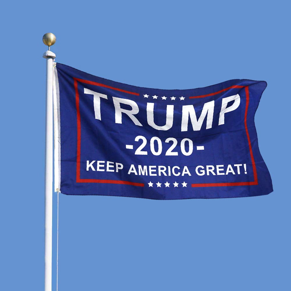 Trump 3 x 5Foot gold Flag Keep America Great Again for President 2020 Donald J 