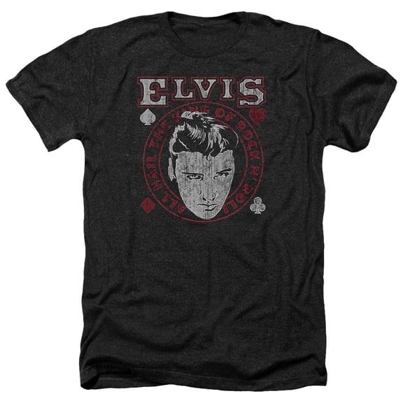 Elvis Presley - Hail The King - Heather Short Sleeve Shirt - Large