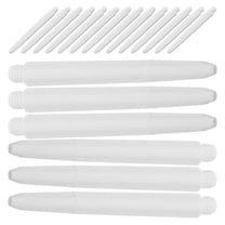 Luxshiny 50Pcs Threaded Nylon Dart Shafts White Color Replacement Shafts for Outdoor and Steel Tip Darts