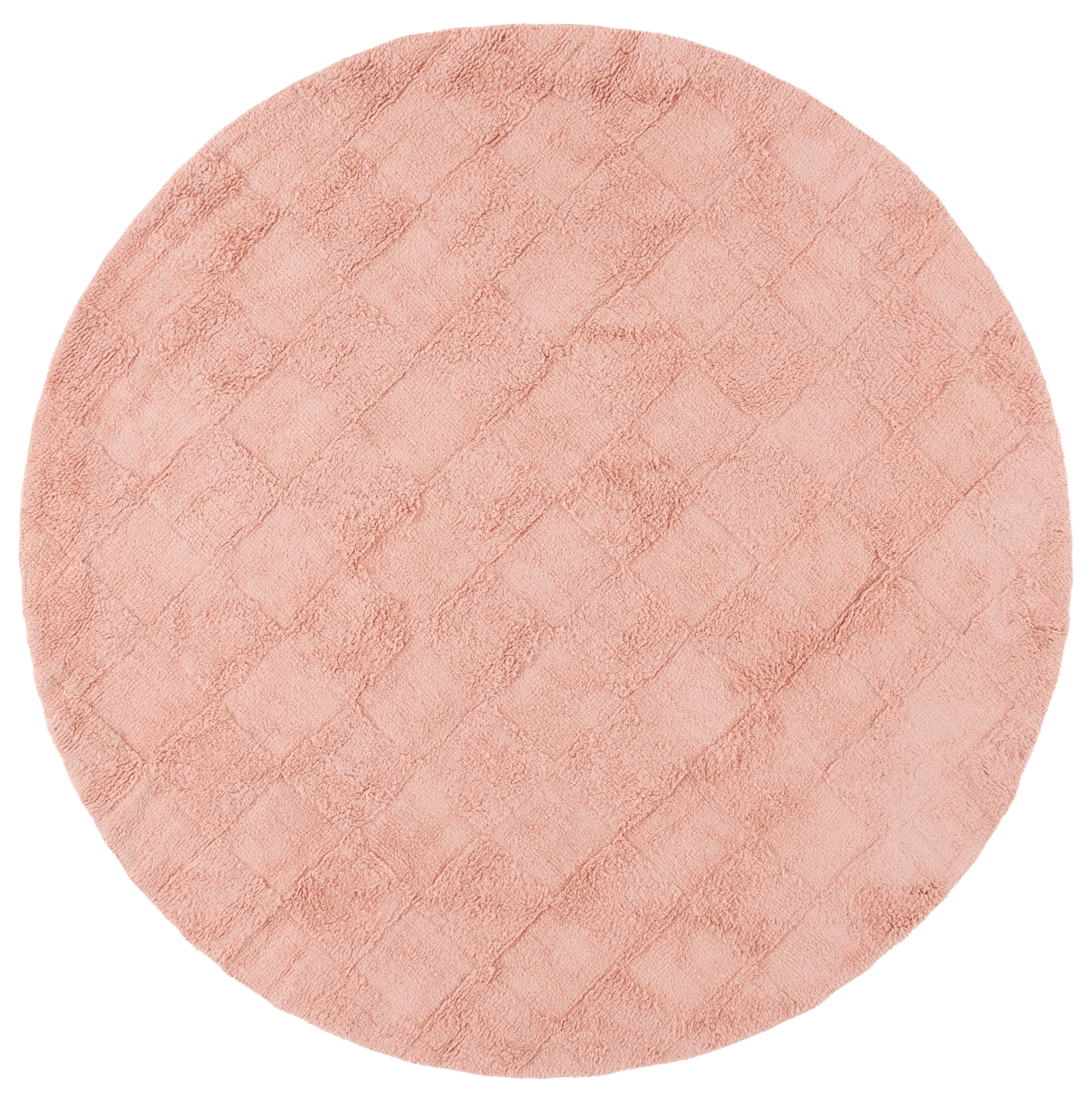 Safavieh Easy Care Coty Checkered Area Rug, Rose, 6' x 6' Round
