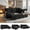 Black, variant on LLappuil Sectional Sofa, 71" Sectional Couch Convertible Sofa Bed, Pull Out Sofa Bed Full Size with Storage Chaise for Living Room, Foil Fabric Brown