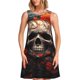 thumbnail image 1 of Disketp Vintage Butterfly Flower Skull para Vestido sin Mangas para Mujeres, Vestidos de Verano para Mujeres, Casual y Holgado para la Playa, 1 of 7