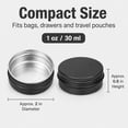thumbnail image 6 of 30 pcs 1 oz aluminum cans, 30 ml round aluminum screw cap tin can containers, sample containers, suitable for buttons, beads, coins, trinkets, etc., 6 of 7